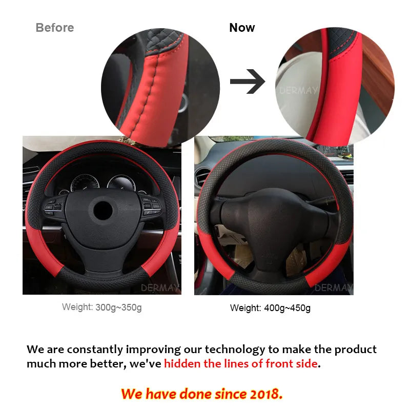 MuseDrive Leather Steering Wheel Cover